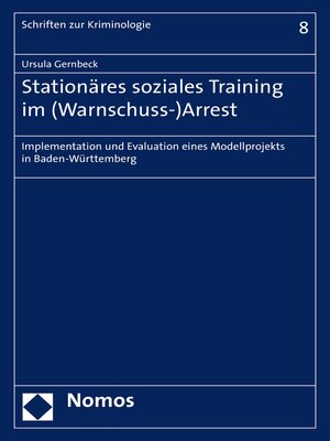 cover image of Stationäres soziales Training im (Warnschuss-)Arrest
